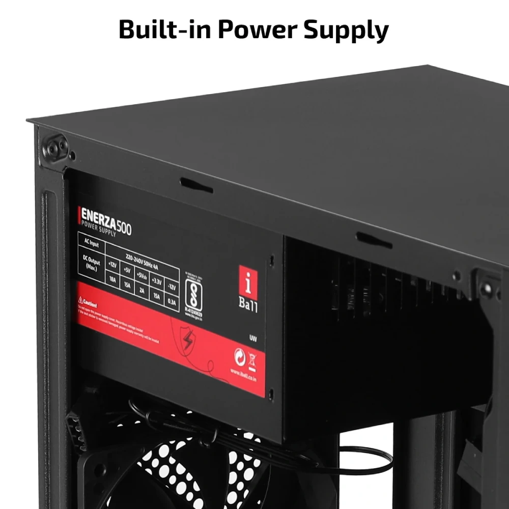 Iball Cabinet With Smps AT : 100CD Black view 5